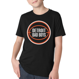 Motor City Bad Boys Youth Black Detroit Bad Boys Basketball T-Shirt