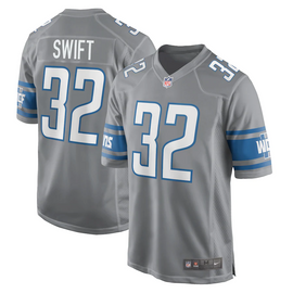 Amon-Ra St. Brown Detroit Lions Nike Color Rush Game Jersey - Steel Gray 2X-Large