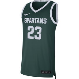 Men's Nike #21 Green Michigan State Spartans Replica Basketball Jersey