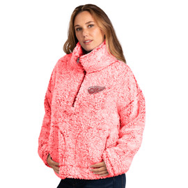 Detroit Red Wings G-III Women's Last Score Half Zip Sherpa Jacket - Red Detroit Red Wings G-III Women's Last Score Half Zip Sherpa Jacket - Red