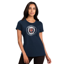 Women's Starter Navy Detroit Tigers Cooperstown Collection Record Setter Crop Top Size: Medium