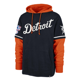 47 Brand Detroit Tigers Women's Vintage Gray Co-Ed Full Zip Hoodie