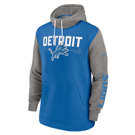 Detroit Lions Nike Rewind Club Pullover Hoodie - Heather Charcoal