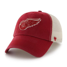 47 Detroit Red Wings Juncture Clean Up Trucker Adjustable Hat - Black, Black, Cotton, Size ADJ, Rally House
