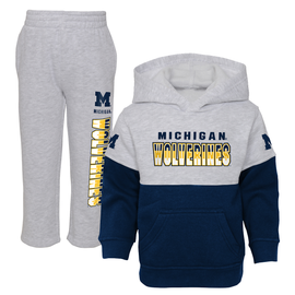 Michigan Wolverines Outerstuff Toddler Two-Piece Playmaker Set - Gray