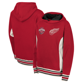Detroit Red Wings Mitchell & Ness Youth French Terry Pullover Hoodie - Red Detroit Red Wings Mitchell & Ness Youth French Terry Pullover Hoodie - Red