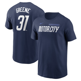Riley Greene Detroit Tigers Nike 2024 City Connect Name & Number T-Shirt - Navy