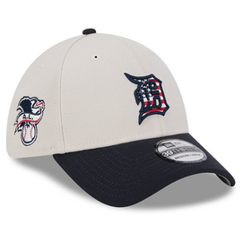 Detroit Tigers New Era 2024 4th Of July 39THIRTY Flex Hat - Stone/Navy