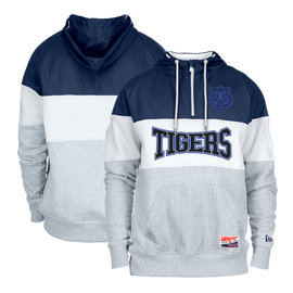 Detroit Tigers New Era 2024 City Connect Colorblock Pullover Hoodie - Gray
