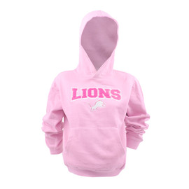 Detroit Lions Reebok Youth Pullover Hoodie - Pink Detroit Lions Reebok Youth Pullover Hoodie - Pink