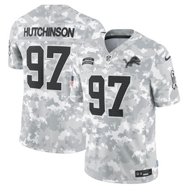 Aidan Hutchinson Detroit Lions Nike 2024 Salute to Service Limited Jersey - Arctic Camo