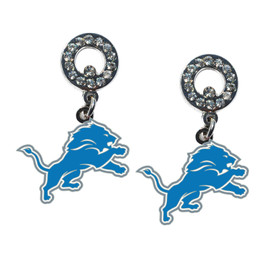 Detroit Lions MOJO Rhinestone Earrings