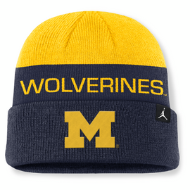 Michigan Wolverines Jordan Brand Terra Cuffed Knit Hat - Navy Michigan Wolverines Jordan Brand Terra Cuffed Knit Hat - Navy