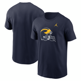 Michigan Wolverines Jordan Brand Helmet T-Shirt - Navy Michigan Wolverines Jordan Brand Helmet T-Shirt - Navy
