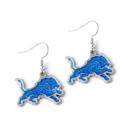 Detroit Lions Aminco Glitter Dazzler Earrings Detroit Lions Aminco Glitter Dazzler Earrings