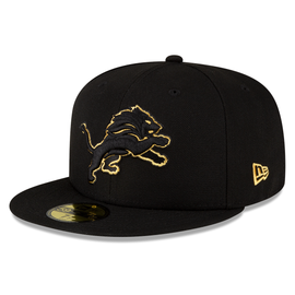 Detroit Lions New Era 59Fifty Metallic Gold Fitted Hat - Black Detroit Lions New Era 59Fifty Metallic Gold Fitted Hat - Black