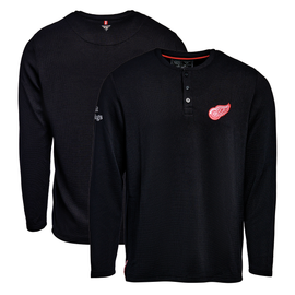 Detroit Red Wings FE Apparel Henley T-Shirt - Black Detroit Red Wings FE Apparel Henley T-Shirt - Black