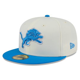 Detroit Lions New Era Classic 59FIFTY Fitted Hat - Chrome/Blue