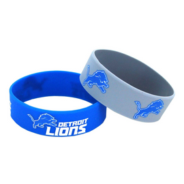 Detroit Lions Aminco 2-Pack Wide Silicone Bracelets Detroit Lions Aminco 2-Pack Wide Silicone Bracelets
