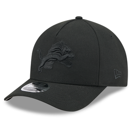 Detroit Lions New Era A-Frame Blackout 9FORTY Adjustable Hat - Black