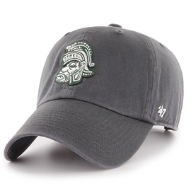 Michigan State Spartans '47 Vault Mascot Clean Up Adjustable Hat - Charcoal