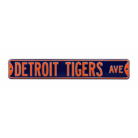 Detroit Tigers 6" x 36" Steel Street Sign - Navy