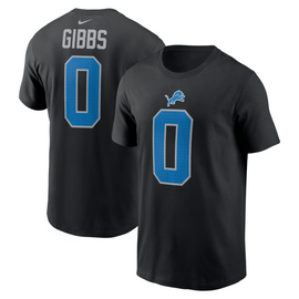 Jahmyr Gibbs Detroit Lions Nike Name and Number T-Shirt - Black