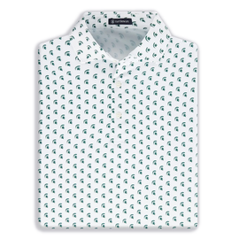 Michigan State Spartans Turtleson Gameday Perfomance Polo - White Michigan State Spartans Turtleson Gameday Perfomance Polo - White