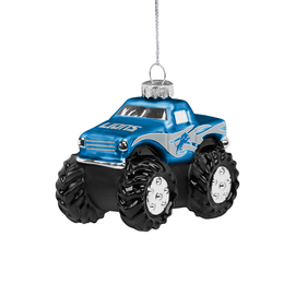 Detroit Lions FOCO Blown Glass Monster Truck Ornament Detroit Lions FOCO Blown Glass Monster Truck Ornament