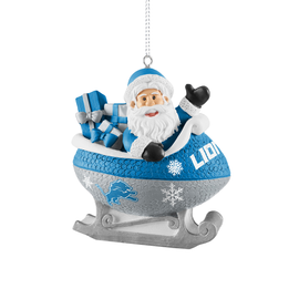 Detroit Lions FOCO Football Sleigh Ornament Detroit Lions FOCO Football Sleigh Ornament