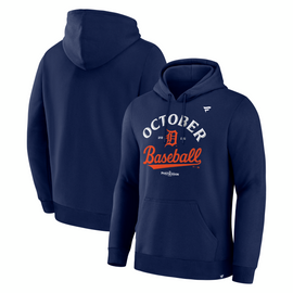 Detroit Tigers Fanatics 2025 Postseason Locker Room Pullover Hoodie - Navy