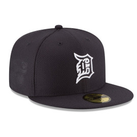  New Era 59Fifty Hat Detroit Tigers MLB Authentic Road Navy  Blue Fitted Cap (7 3/8) : Sports & Outdoors