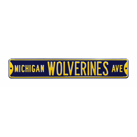 Michigan Wolverines Avenue Metal Street Sign