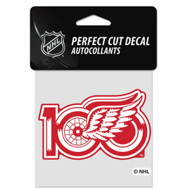 Detroit Red Wings WinCraft Centennial 4" x 4" Perfect Cut Decal