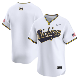 Michigan Wolverines Nike Replica Baseball Jersey - White