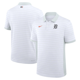 Detroit Tigers Nike 2026 Authentic Collection Victory Striped Performance Polo - White
