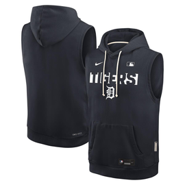 Detroit Tigers Nike 2026 Authentic Collection Dri-FIT Sleeveless Hoodie - Navy