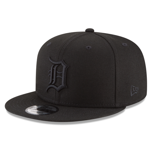 Detroit Tigers New Era Blackout Basic 9Fifty Snapback Hat - Black