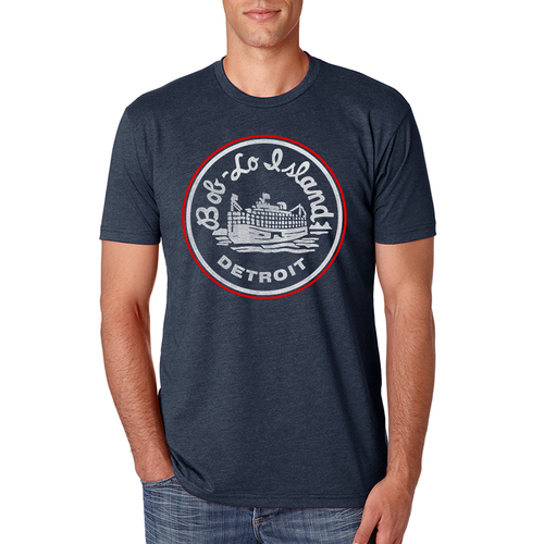 Boblo Island Boat Detroit MI Culture T-Shirt - Navy