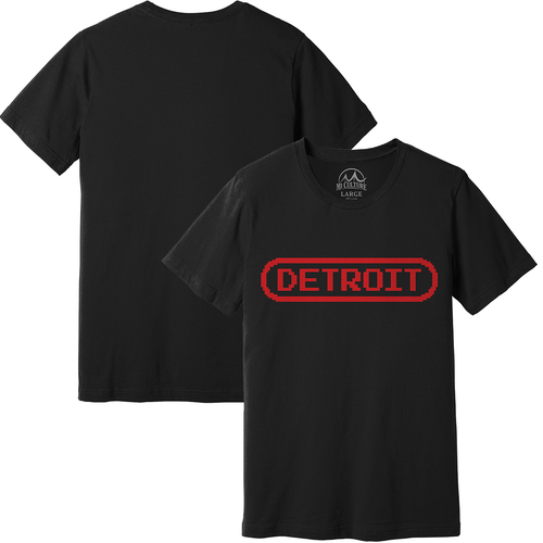 MI Culture Black 8-Bit Detroit T-Shirt