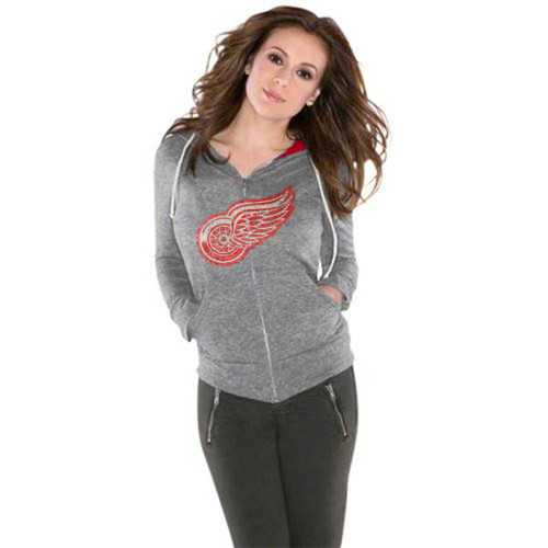 Touch Detroit Red Wings Women's Gray Teagan Full-Zip Hoodie - By Alyssa Milano