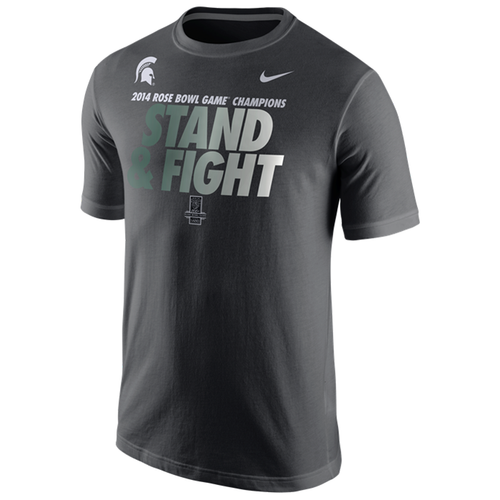 Nike Michigan State Spartans Charcoal Gray 2014 Rose Bowl Champions Locker Room T-Shirt