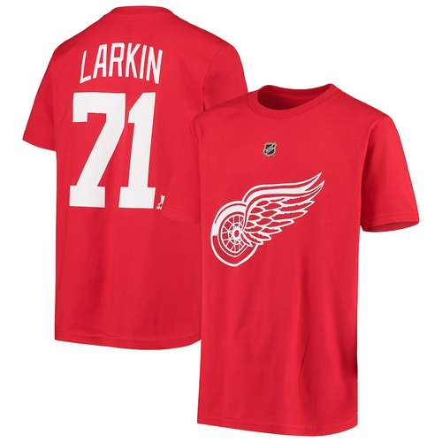 Detroit Red Wings Youth Red Dylan Larkin Player Name & Number T-Shirt