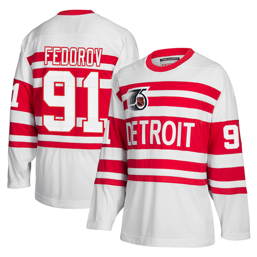 Sergei Fedorov Detroit Red Wings CCM 1991-92 Team Classics Jersey - White