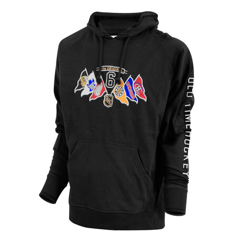 Old Time Hockey Original 6 Black Van Buren Pullover Hoodie