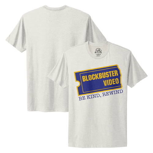 MI Culture Oatmeal Heather Blockbuster Video Be Kind Rewind T-Shirt