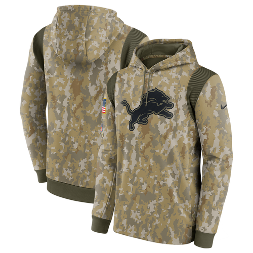 Detroit Lions Nike Salute to Service Therma Pullover Hoodie - Olive
