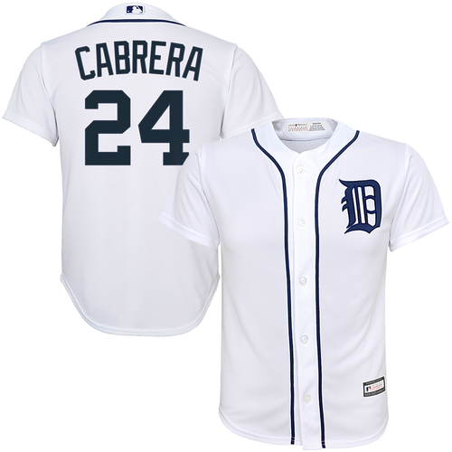Miguel Cabrera Detroit Tigers Majestic Youth Cool Base Home Replica Jersey - White