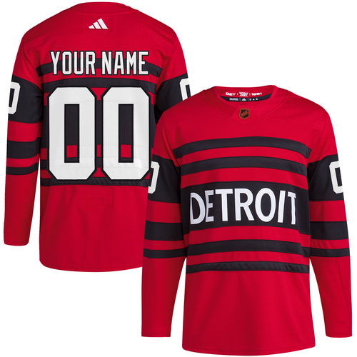 Detroit Red Wings Adidas Personalized Custom Reverse Retro 2.0 Authentic Pro Jersey - Red