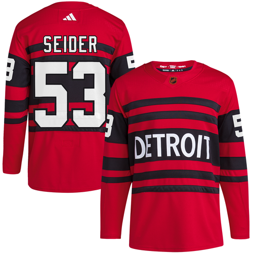 Moritz Seider Detroit Red Wings Adidas Reverse Retro 2.0 Authentic Player Jersey - Red